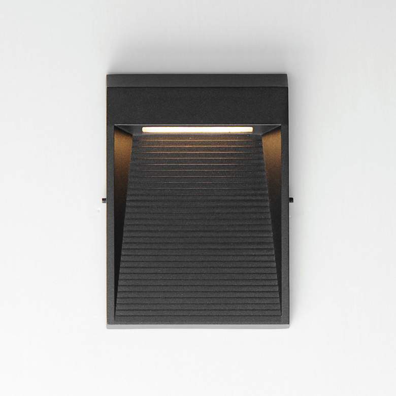 Image 3 ET2 Steppes 6 3/4" High Black LED Outdoor Wall Sconce more views
