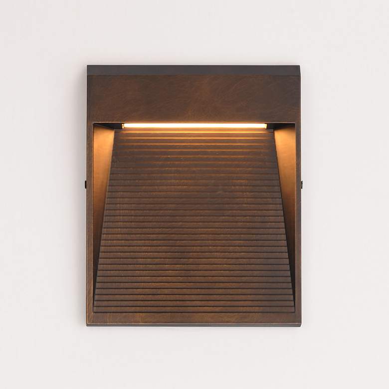 Image 3 ET2 Steppes 9 1/2" High Antique Bronze LED Outdoor Sconce more views