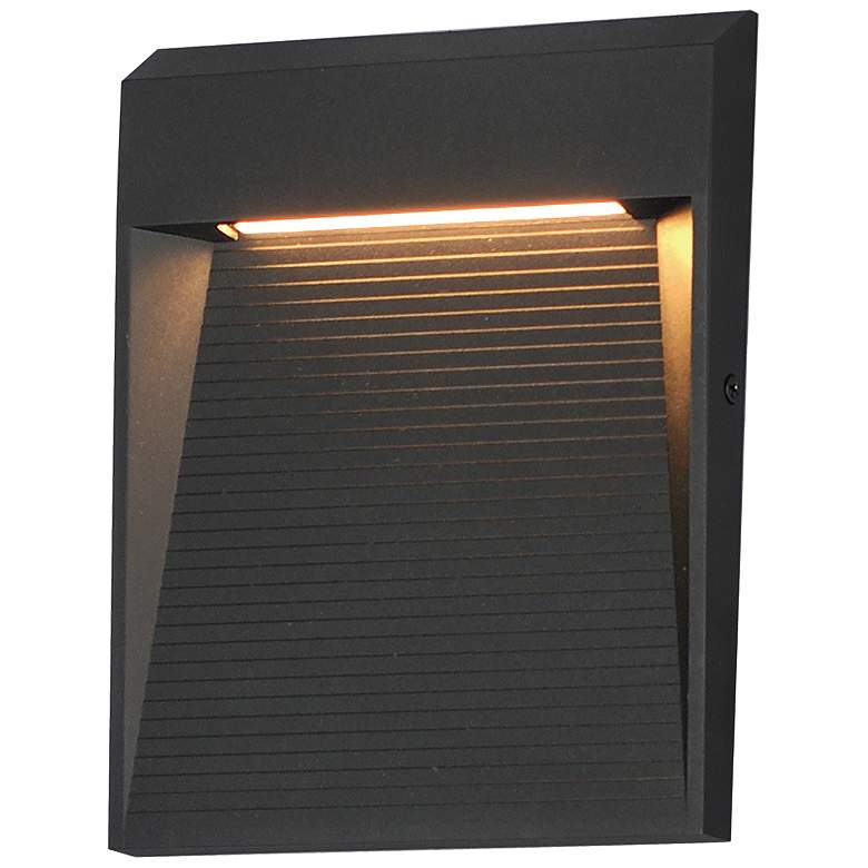 Image 1 ET2 Steppes 9 1/2" High Black LED Outdoor Sconce