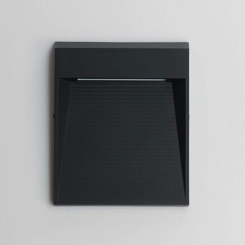 Image 2 ET2 Steppes 9 1/2" High Black LED Outdoor Sconce more views