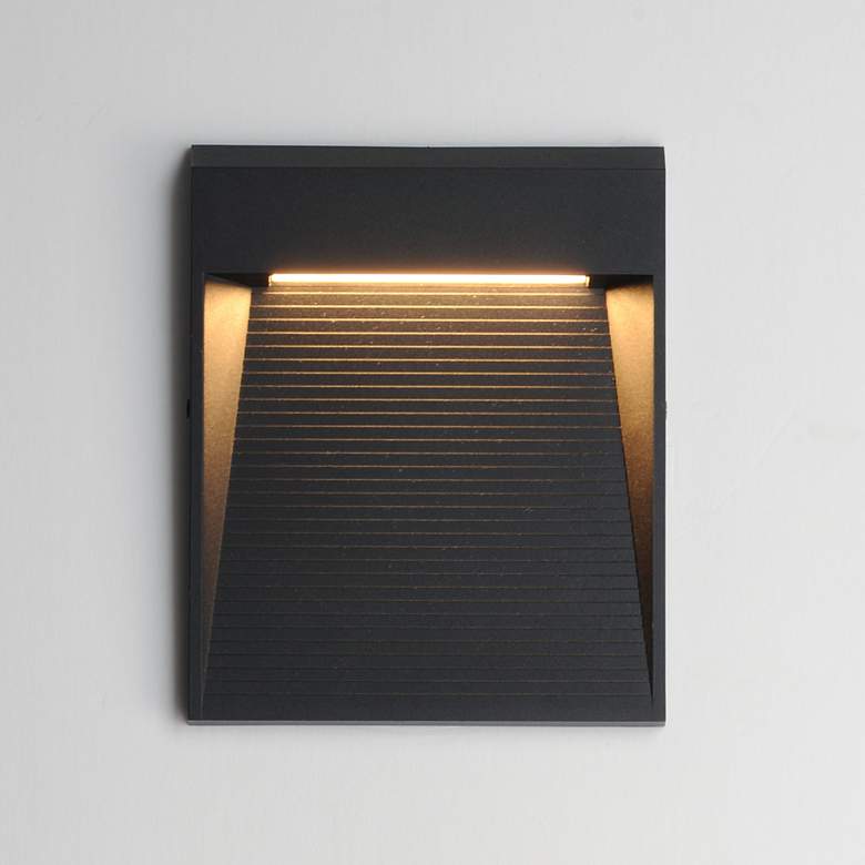 Image 3 ET2 Steppes 9 1/2" High Black LED Outdoor Sconce more views