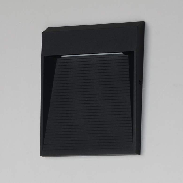 Image 4 ET2 Steppes 9 1/2" High Black LED Outdoor Sconce more views