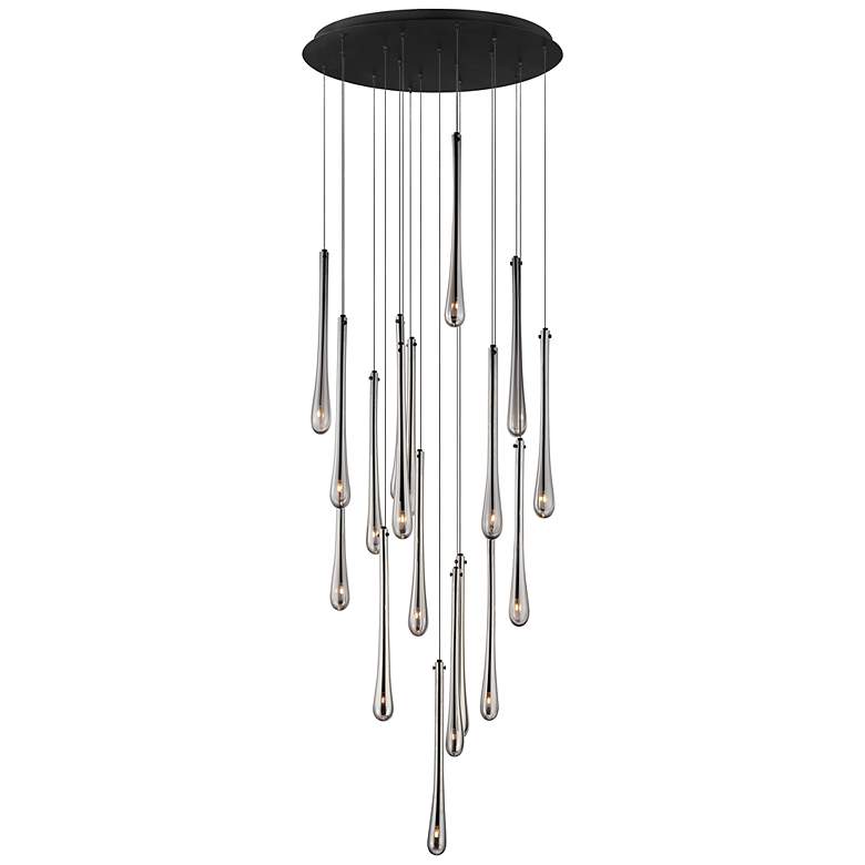 Image 3 ET2 Stillo 25 1/2" Wide Black LED Multi Light Pendant