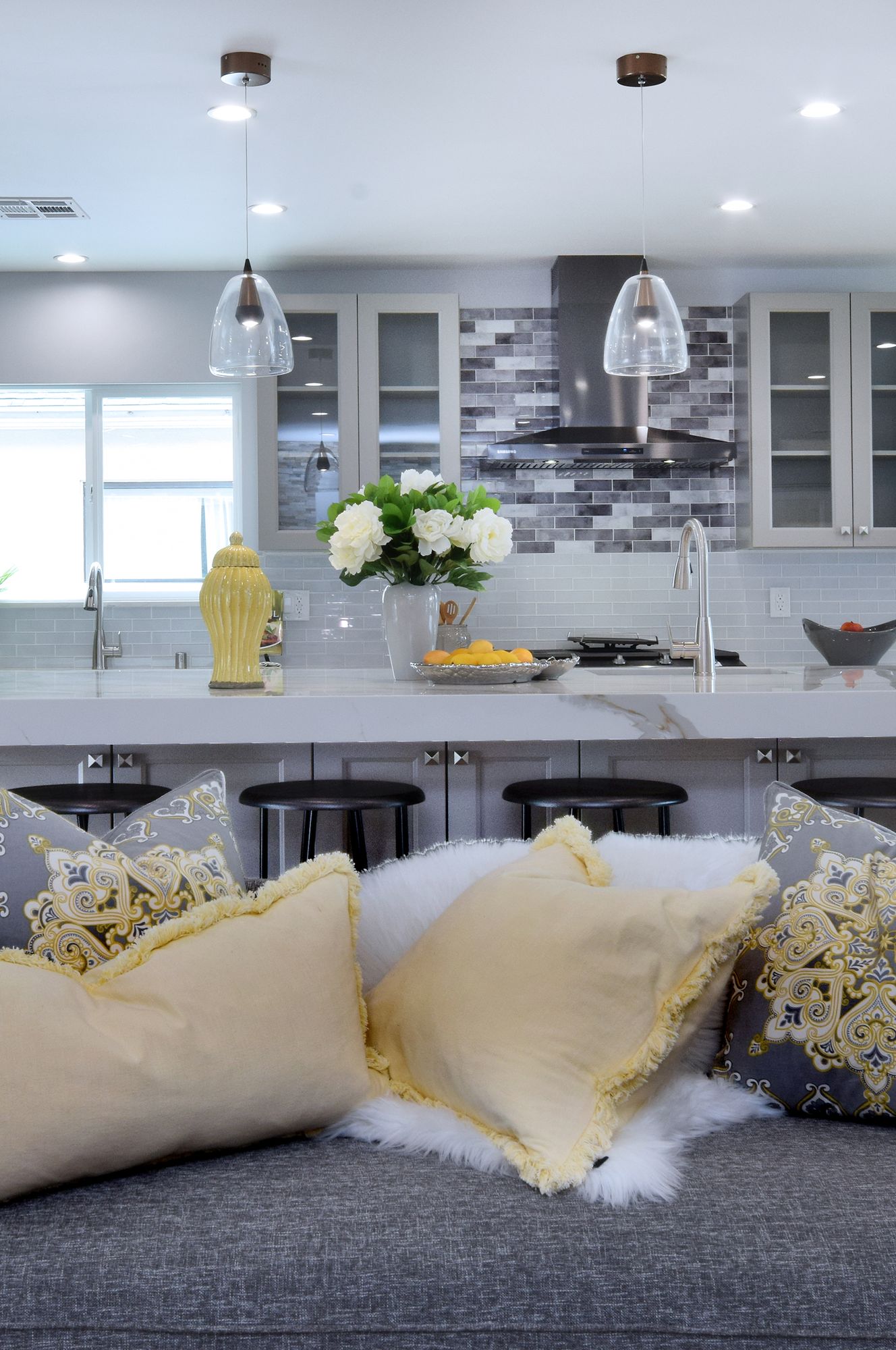 ET2 Sven 8" Wide Black Coffee Clear Glass Modern LED Mini Pendant