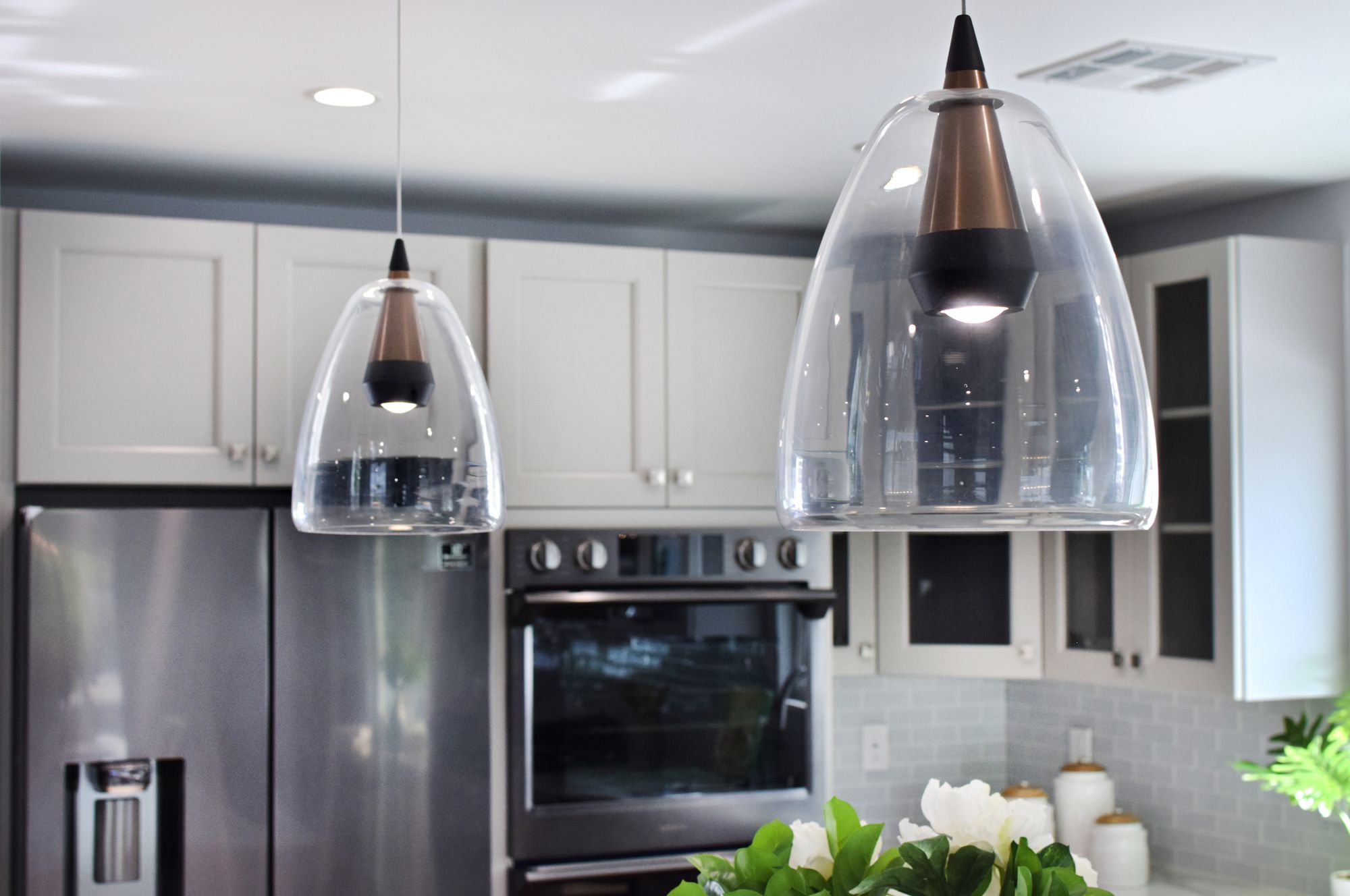 ET2 Sven 8" Wide Black Coffee Clear Glass Modern LED Mini Pendant