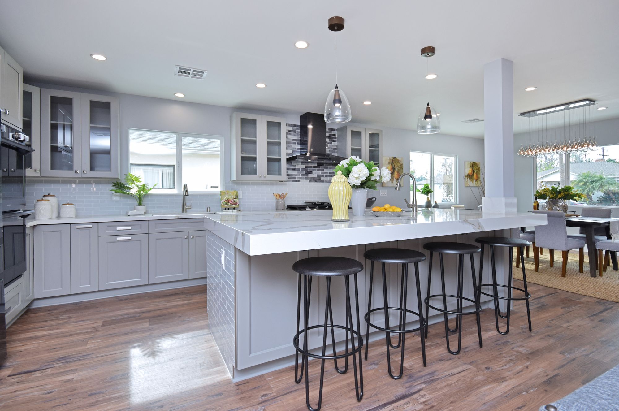 ET2 Sven 8" Wide Black Coffee Clear Glass Modern LED Mini Pendant