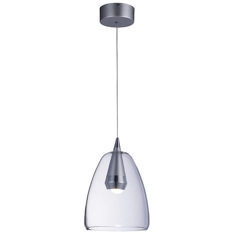 Image 2 ET2 Sven 8 inch Wide Polished Chrome and Silver LED Mini Pendant