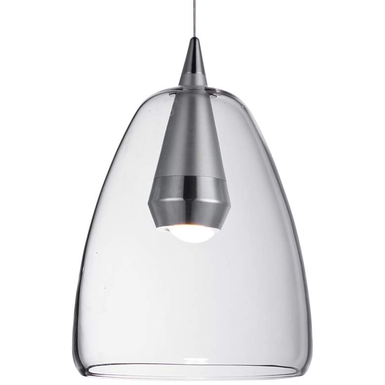 Image 3 ET2 Sven 8" Wide Polished Chrome and Silver LED Mini Pendant more views
