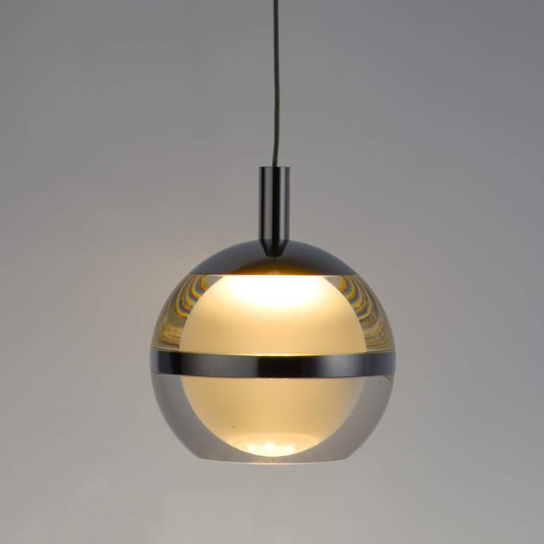 Image 3 ET2 Swank 11 3/4"W Polished Chrome 3-Light LED Mini Pendant more views