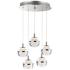 ET2 Swank 15" Wide Polished Chrome LED Multi Light Pendant