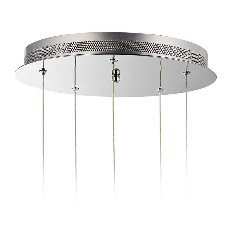 Image 4 ET2 Swank 15" Wide Polished Chrome LED Multi Light Pendant more views