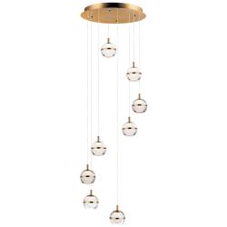 ET2 Swank 19" Wide Natural Aged Brass LED Multi Light