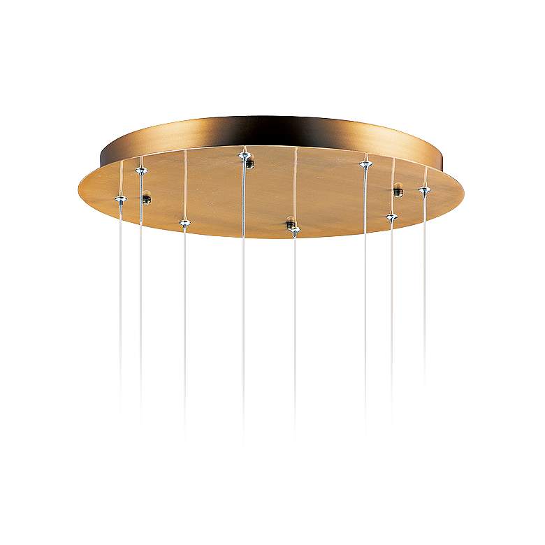 Image 4 ET2 Swank 19" Wide Natural Aged Brass LED Multi Light more views