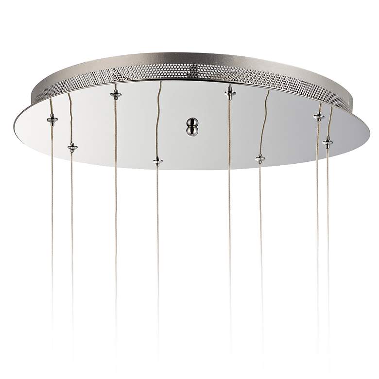 Image 4 ET2 Swank 19" Wide Polished Chrome LED Multi Light Pendant more views