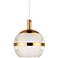 ET2 Swank 4 1/2"W Natural Aged Brass LED Mini Pendant Light