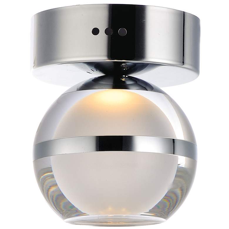 Image 2 ET2 Swank 4 3/4 inch Wide Polished Chrome LED Ceiling Light