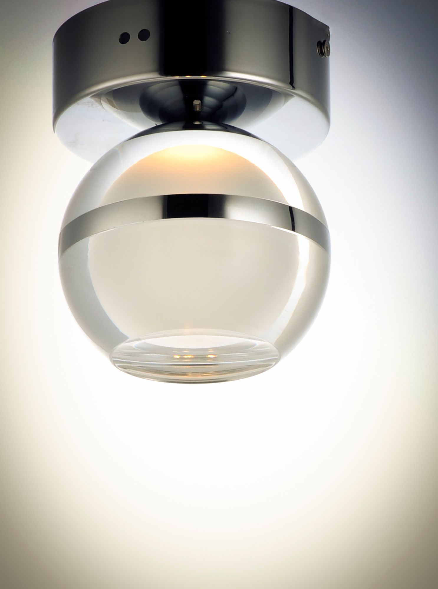 Image 3 ET2 Swank 4 3/4" Wide Polished Chrome LED Ceiling Light more views