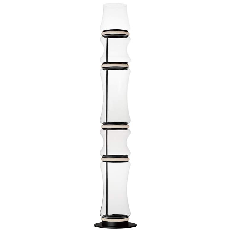 Image 1 ET2 Syndicate 62 inch High 5-Light Black and Clear Glass LED Floor Lamp