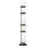 ET2 Syndicate 62" High 5-Light Black and Clear Glass LED Floor Lamp