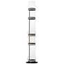 1_ET2 Syndicate 62" High 5-Light Black and Clear Glass LED Floor Lamp