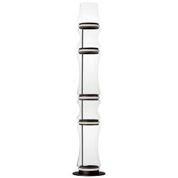 ET2 Syndicate 62" High 5-Light Black and Clear Glass LED Floor Lamp