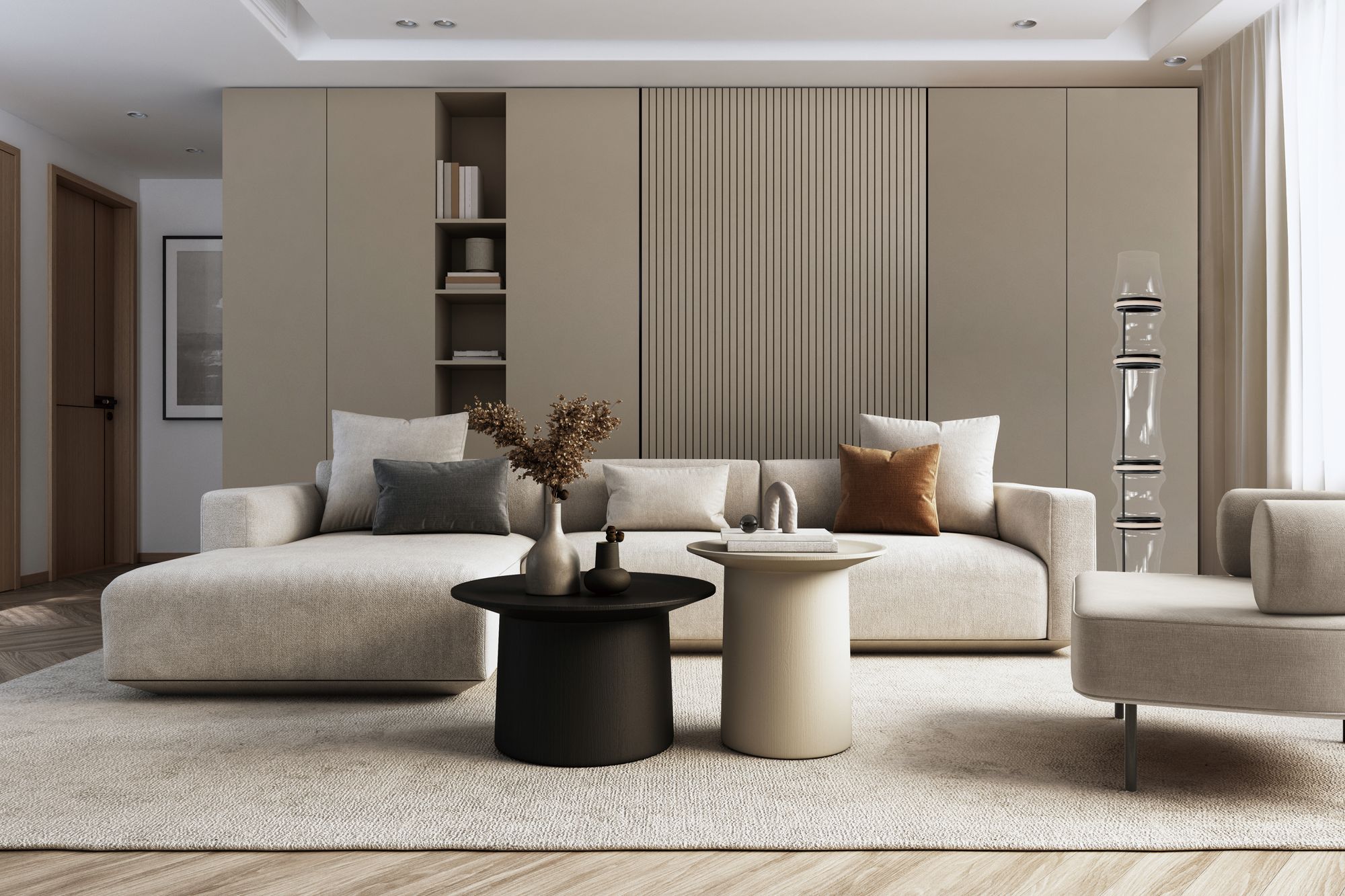 Image 4 ET2 Syndicate 62" High 5-Light Black and Clear Glass LED Floor Lamp more views