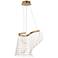 ET2 Tartan 10 1/2" High Brushed Champagne 1-Light LED Pendant