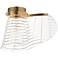 ET2 Tartan 12" High Brushed Champagne LED Flush Mount