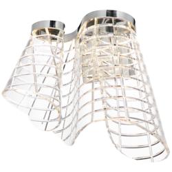 ET2 Tartan 15" Wide Polished Chrome LED Wall Sconce