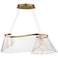ET2 Tartan 32" Wide Brushed Champagne 1-Light Linear LED Pendant