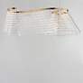 4_ET2 Tartan 32" Wide Brushed Champagne 1-Light Linear LED Pendant more views