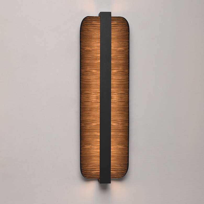 Image 3 ET2 Terra 24 1/2" High Architectural Bronze LED Outdoor Wall Sconce more views