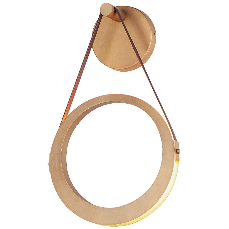 Image 1 ET2 Tether 20 3/4" High Natural Aged Brass LED Wall Sconce