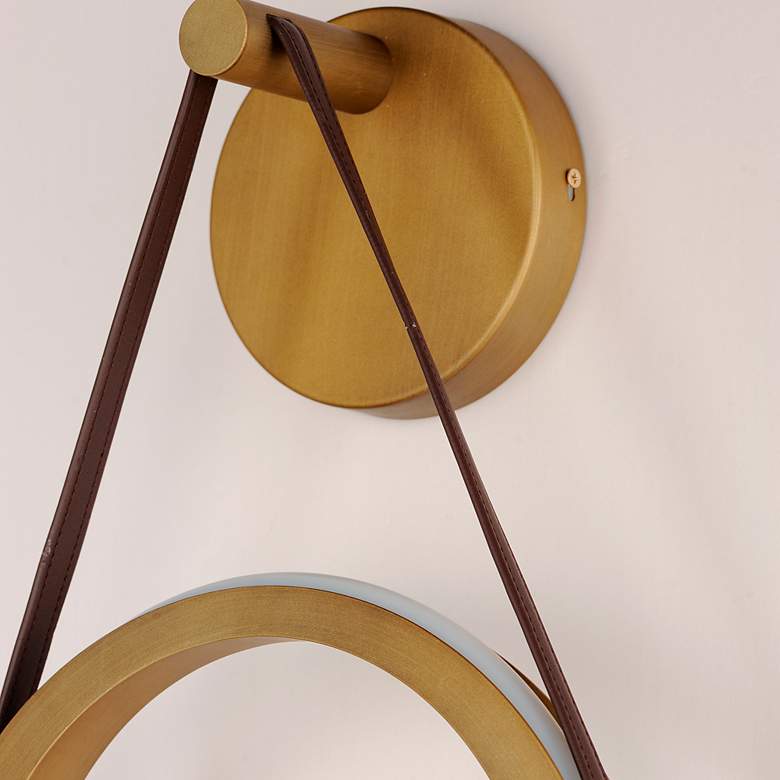 Image 4 ET2 Tether 20 3/4" High Natural Aged Brass LED Wall Sconce more views
