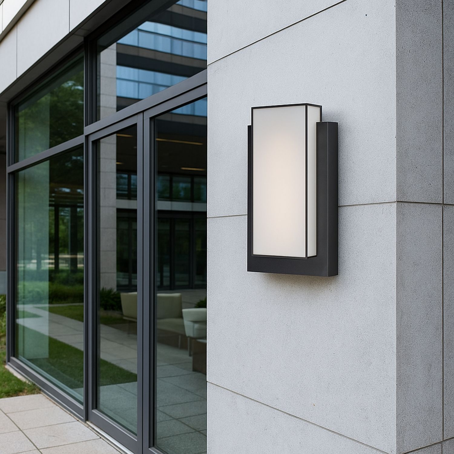 ET2 Tower 15" High Black LED Outdoor Wall Light