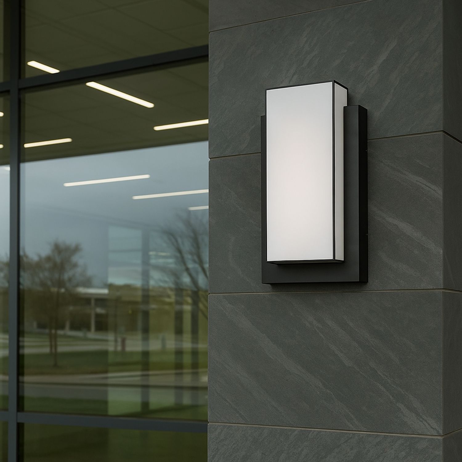 ET2 Tower 15" High Black LED Outdoor Wall Light