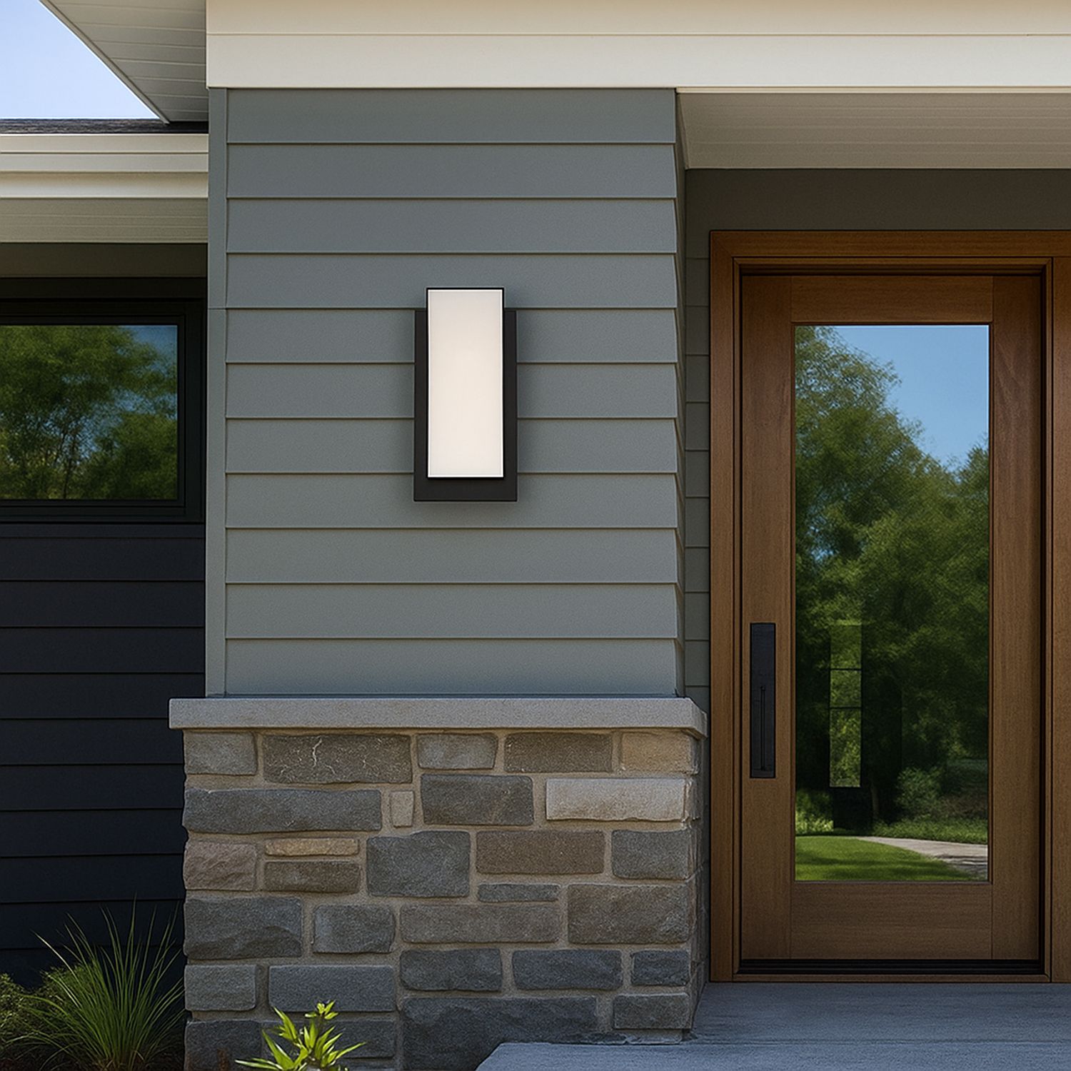 ET2 Tower 15" High Black LED Outdoor Wall Light