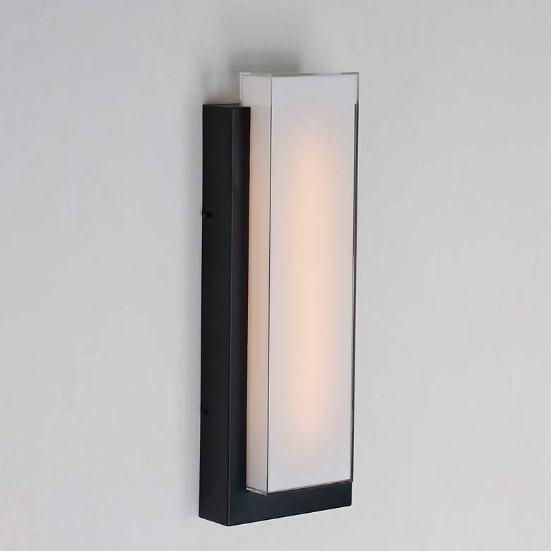 Image 4 ET2 Tower 22" High Black LED Outdoor Wall Light more views