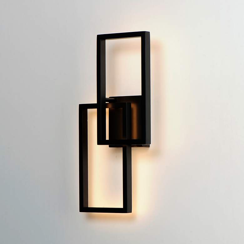 Image 1 ET2 Traverse 19 3/4" High Black LED Outdoor Wall Light