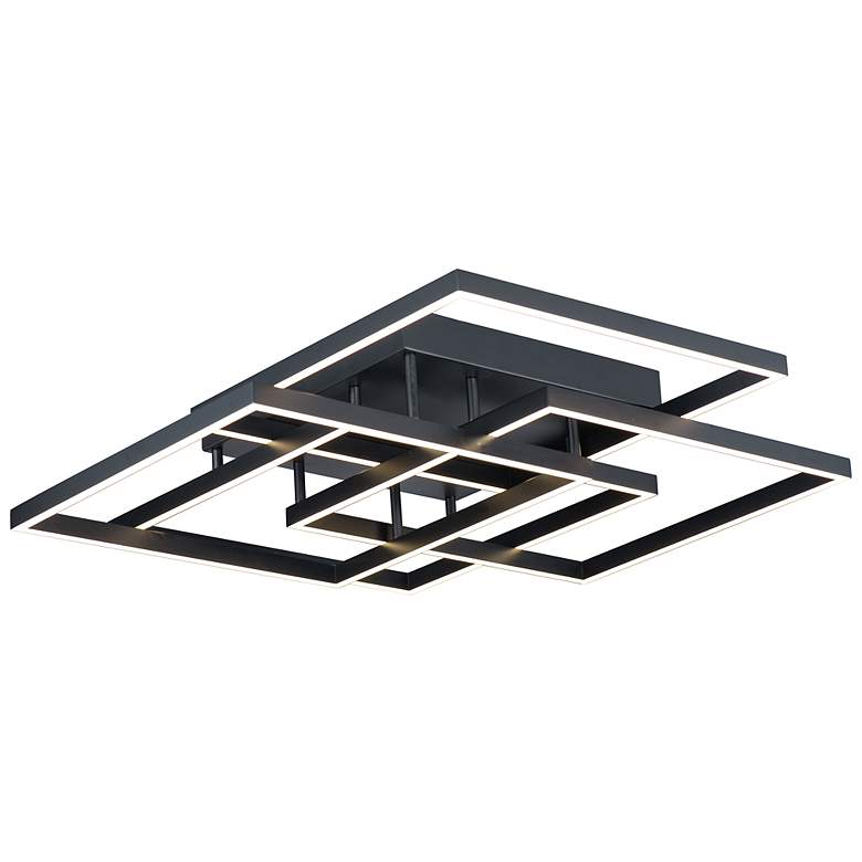 Image 3 ET2 Traverse 31" Wide Black Geometric LED Ceiling Light