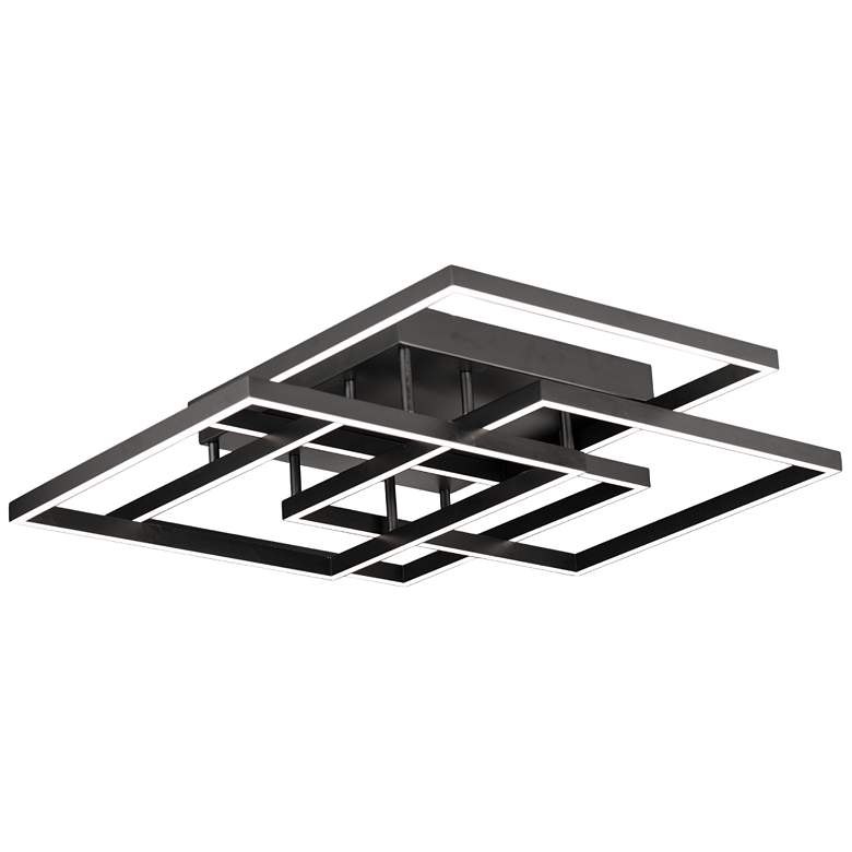 Image 4 ET2 Traverse 31" Wide Black Geometric LED Ceiling Light more views