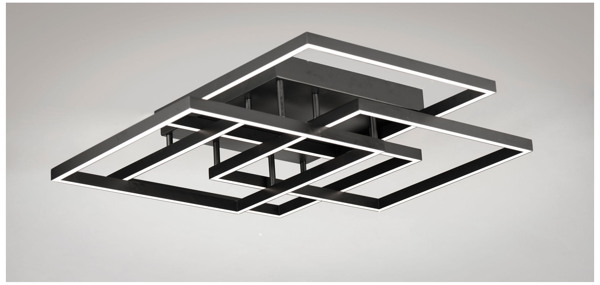 ET2 Traverse 31" Wide Black Geometric LED Ceiling Light in scene