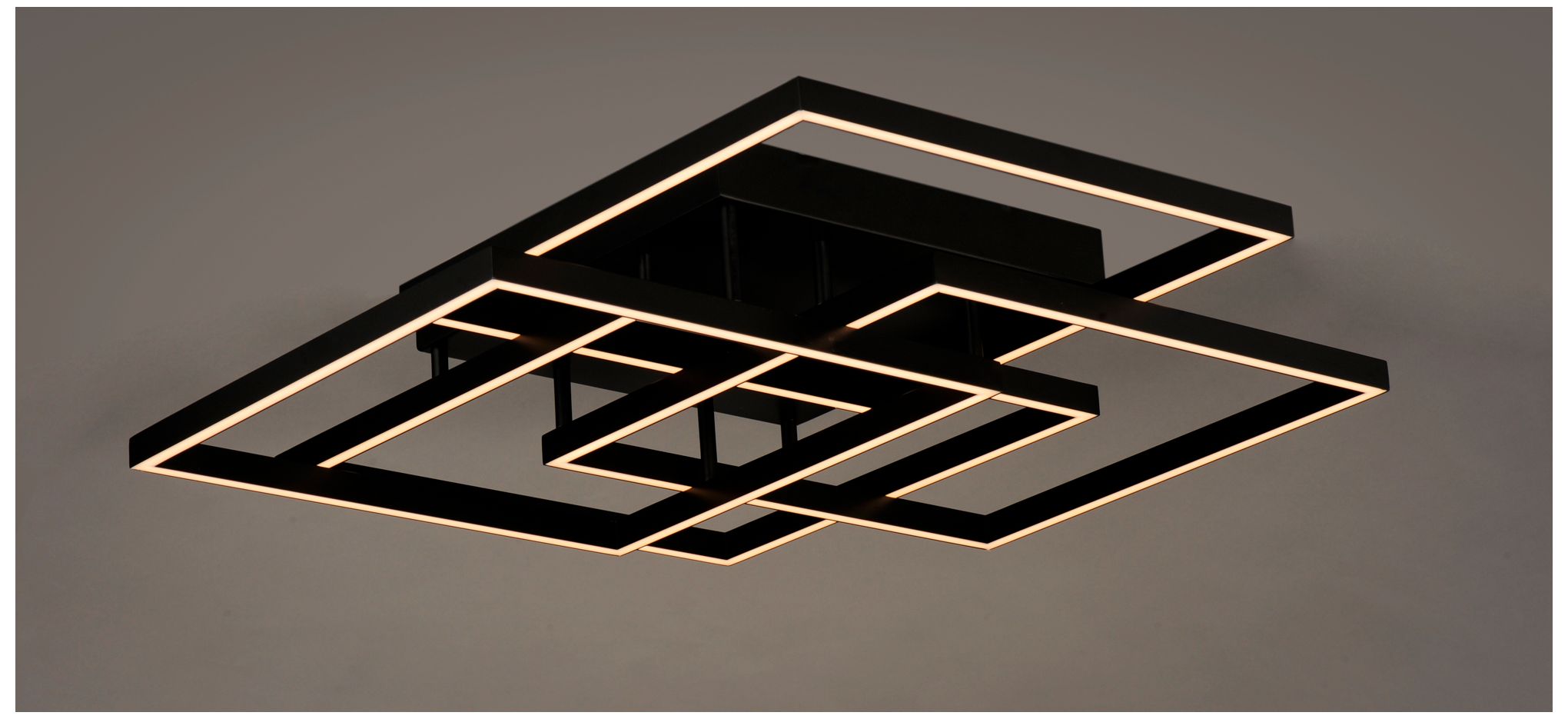 ET2 Traverse 31" Wide Black Geometric LED Ceiling Light in scene