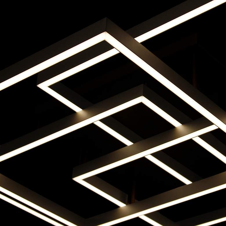 Image 7 ET2 Traverse 31" Wide Black Geometric LED Ceiling Light more views