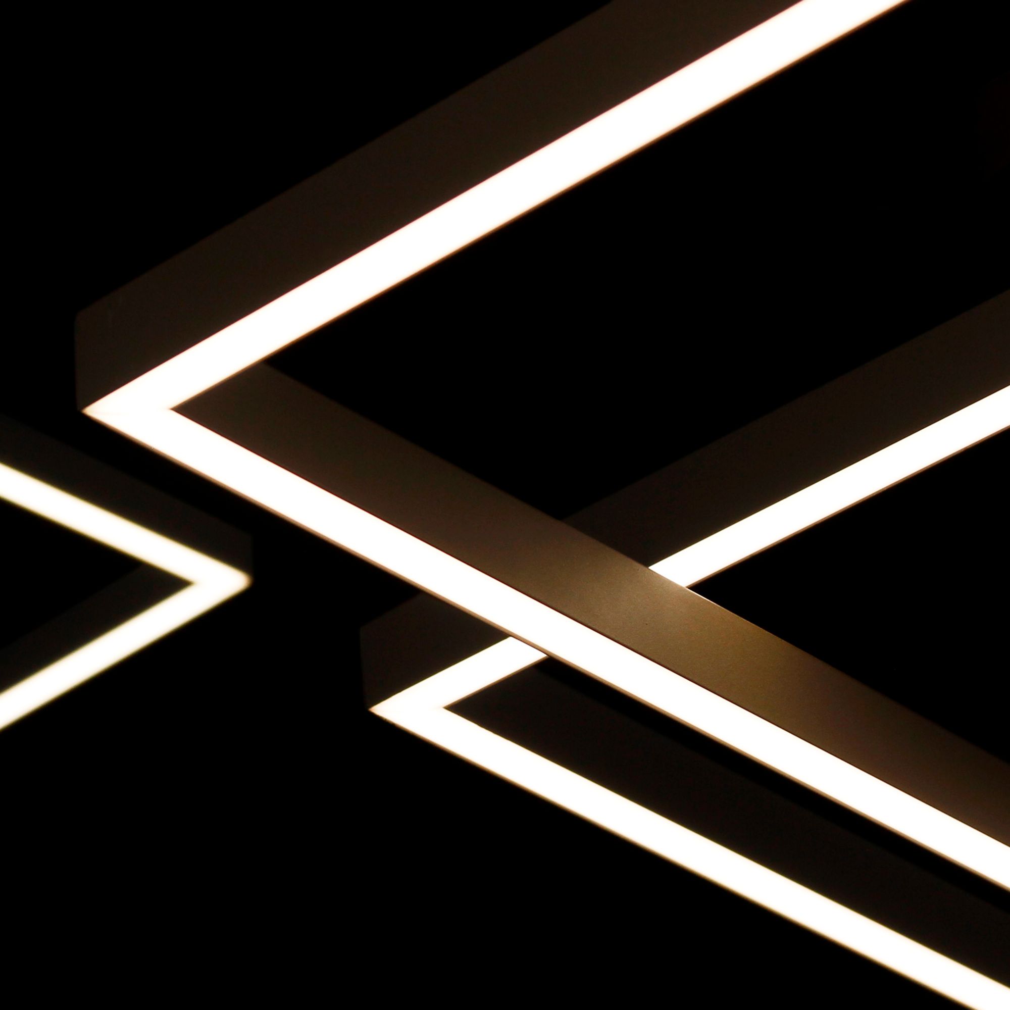 ET2 Traverse 31" Wide Black Geometric LED Ceiling Light in scene