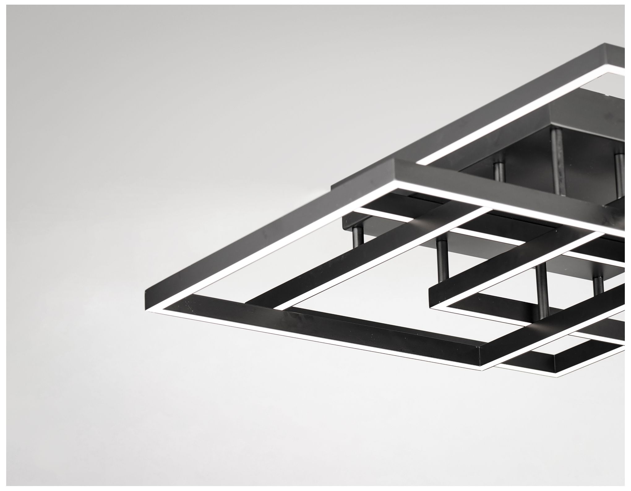 ET2 Traverse 31" Wide Black Geometric LED Ceiling Light in scene