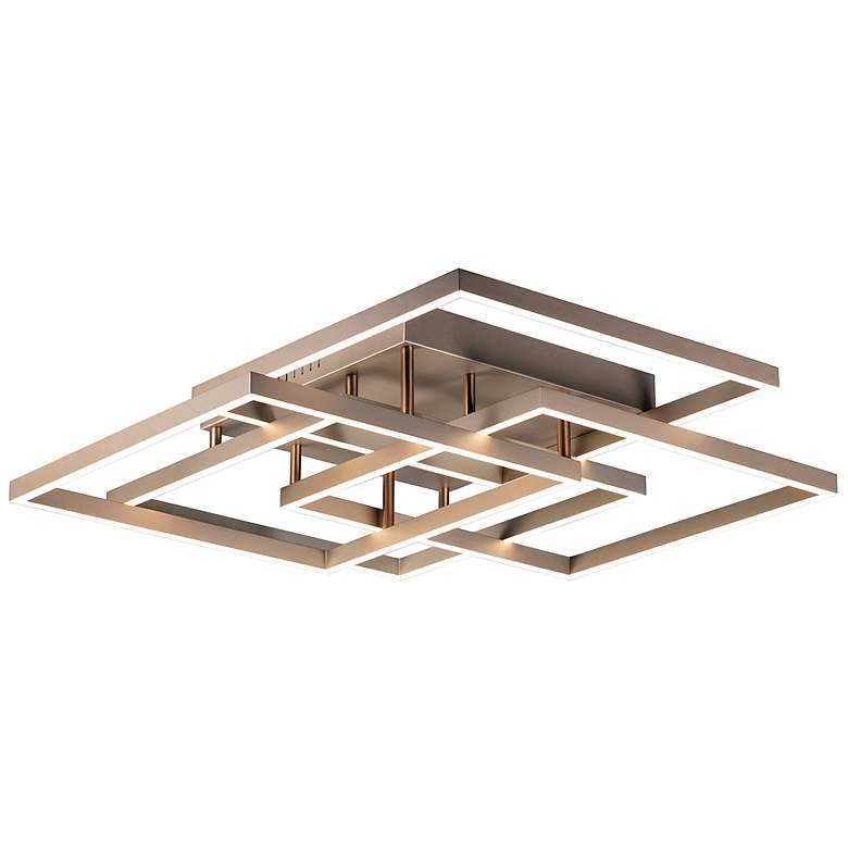 Image 2 ET2 Traverse 31" Wide Champagne Geometric Modern LED Ceiling Light