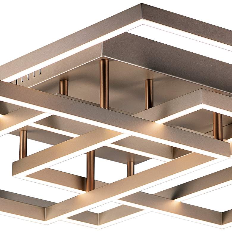 Image 4 ET2 Traverse 31" Wide Champagne Geometric Modern LED Ceiling Light more views