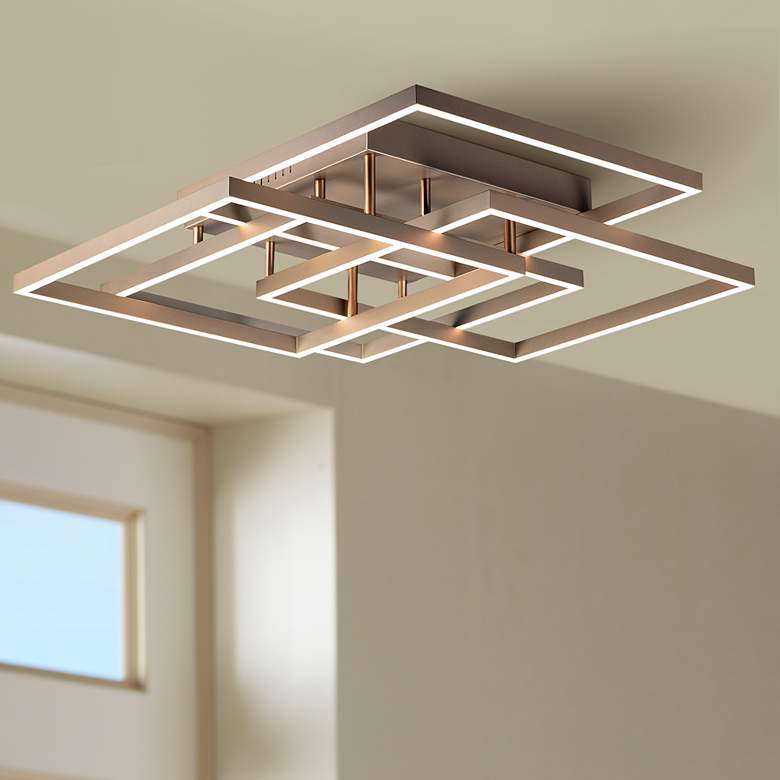 Image 1 ET2 Traverse 31 inch Wide Champagne LED Ceiling Light