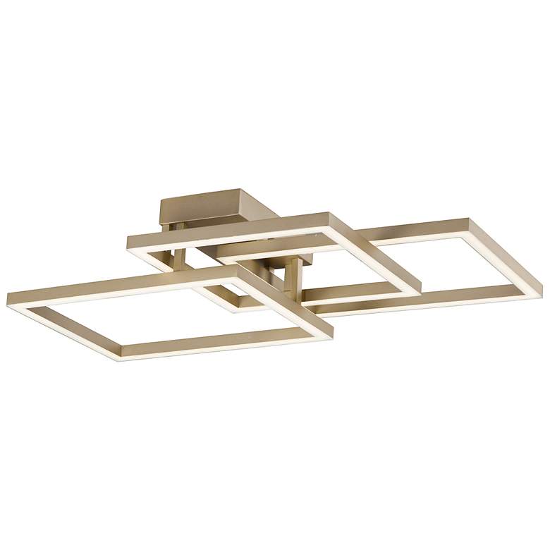Image 1 ET2 Traverse 35 1/2" Champagne Modern Geometric LED Ceiling Light